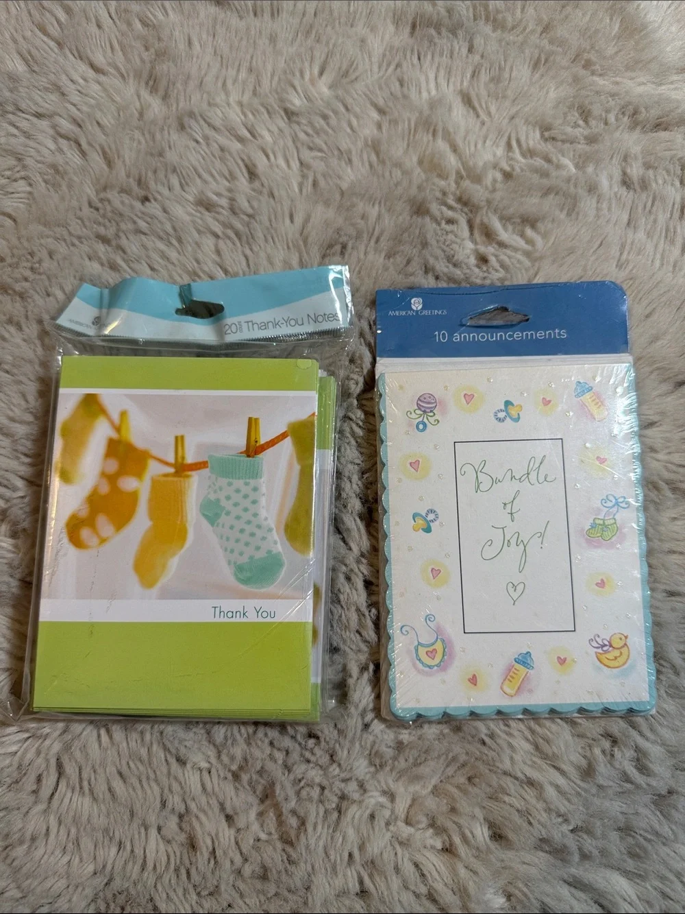 ✨American Greetings Bundle Of JoY Baby Announcement and Thank-You Card Packs✨